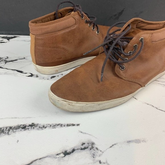 Aldo Mens Ankle Shoe Boot Brown Sz 11 - Picture 2 of 4